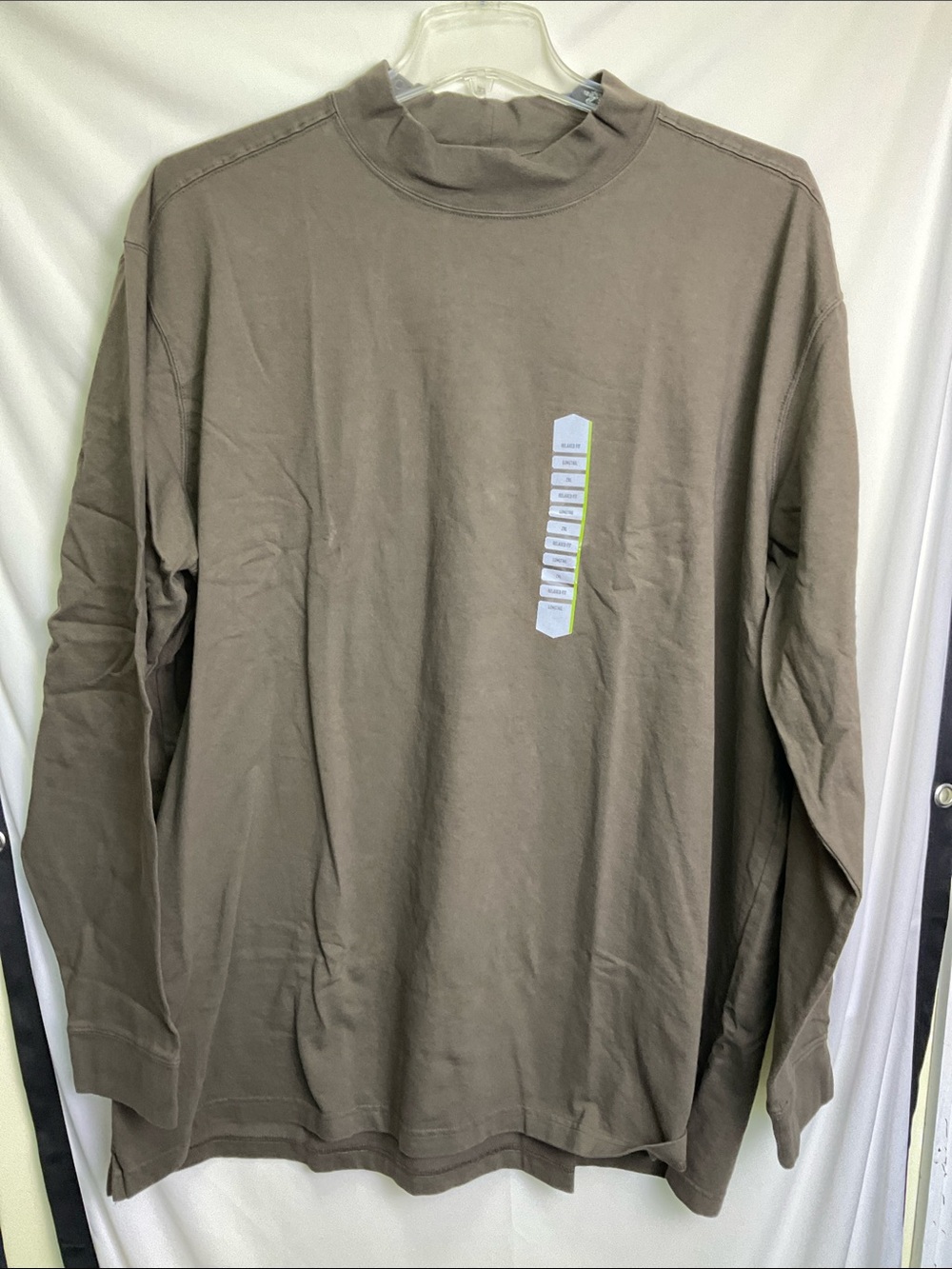 Duluth Trading Co Men's Longtail T Relaxed Fit Mock Turtleneck - Brown